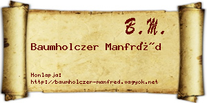 Baumholczer Manfréd névjegykártya